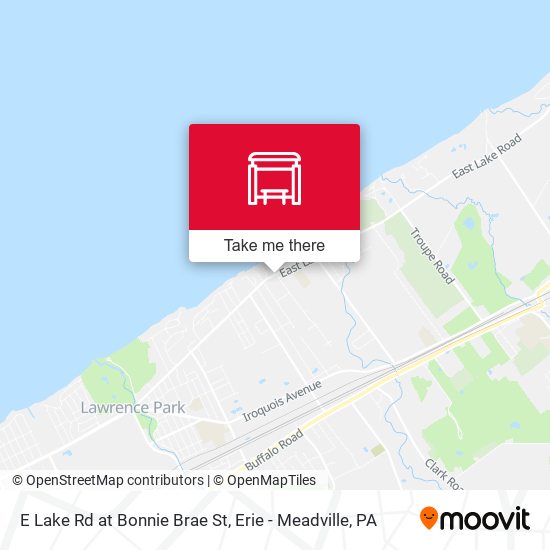 E Lake Rd at Bonnie Brae St map