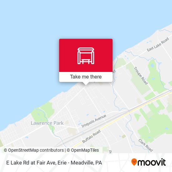E Lake Rd at Fair Ave map
