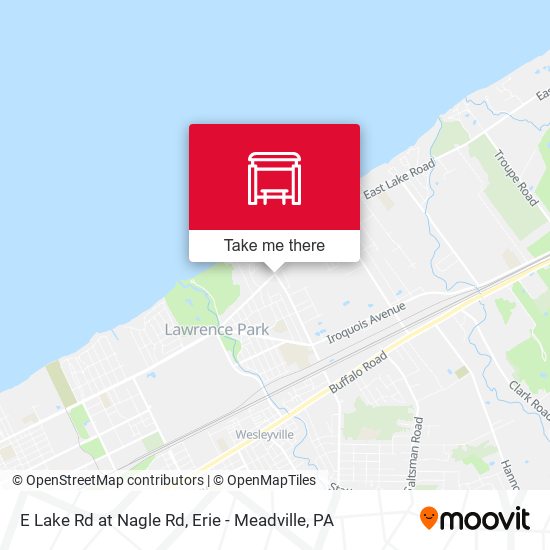 E Lake Rd at Nagle Rd map