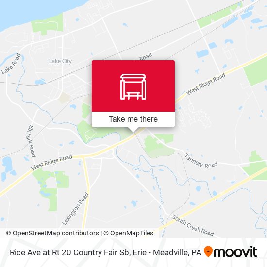 Rice Ave at Rt 20 Country Fair Sb map