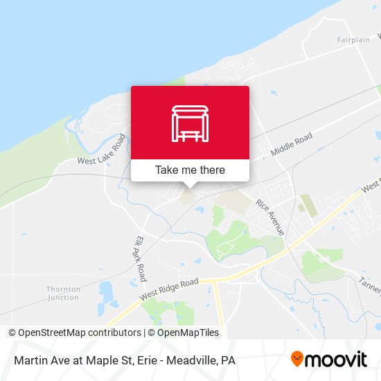 Martin Ave at Maple St map