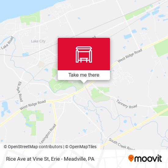Rice Ave at Vine St map