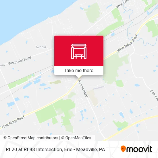 Rt 20 at Rt 98 Intersection map