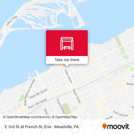 E 3rd St at French St map