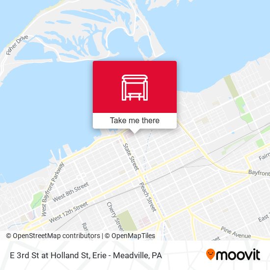 E 3rd St at Holland St map