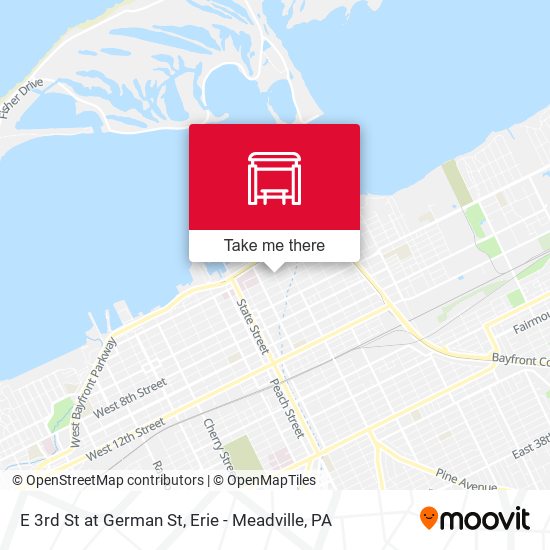 Mapa de E 3rd St at German St