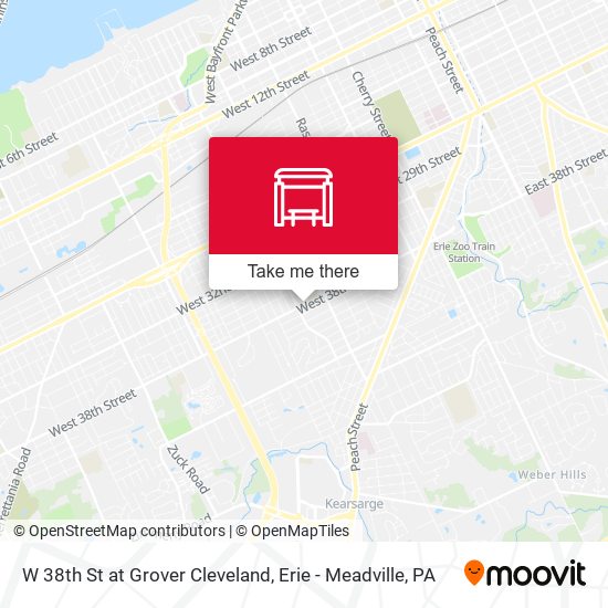 W 38th St at Grover Cleveland map