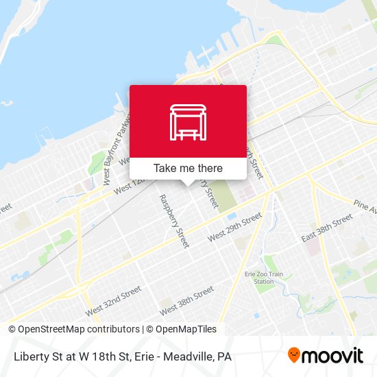 Liberty St at W 18th St map