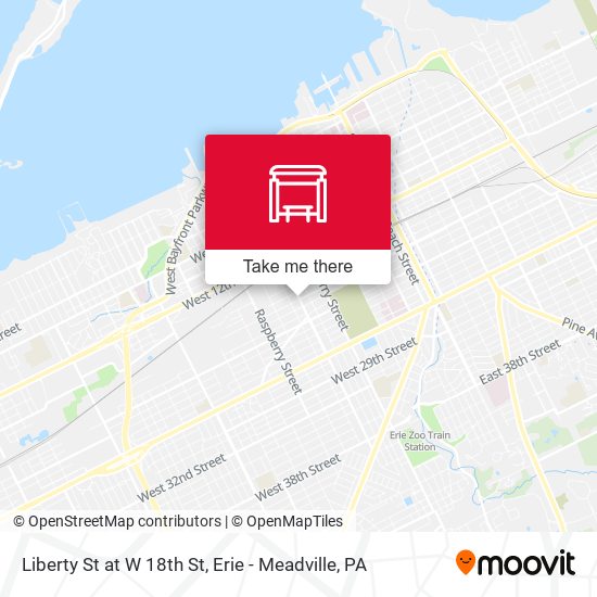 Liberty St at W 18th St map