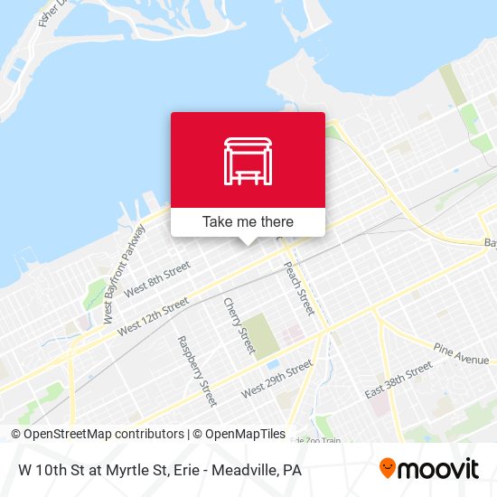 W 10th St at Myrtle St map