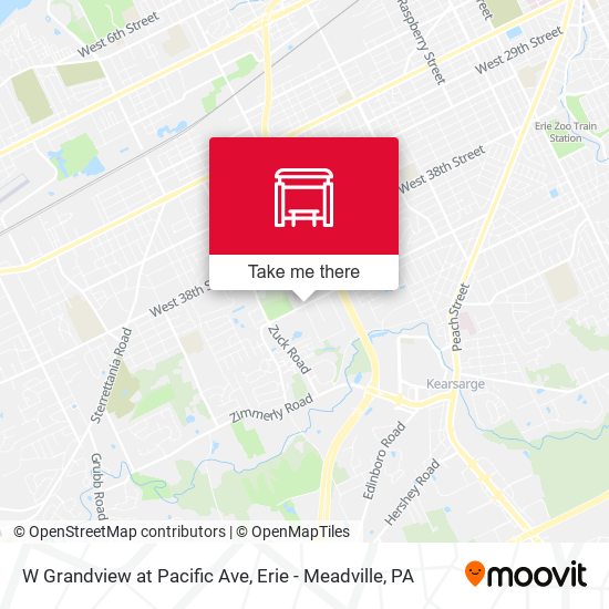 W Grandview at Pacific Ave map
