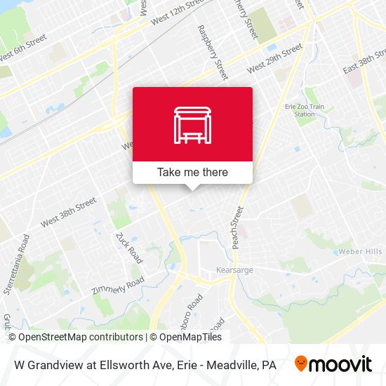 Mapa de W Grandview at Ellsworth Ave