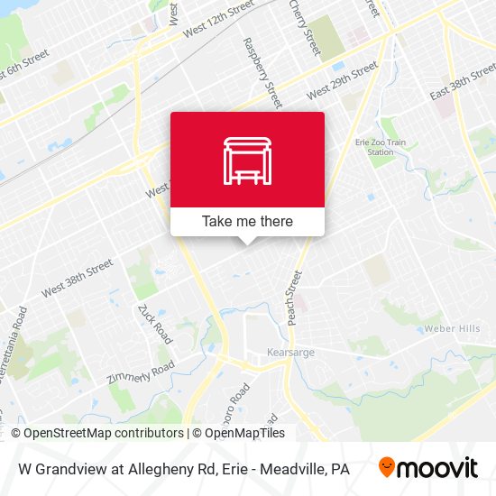 Mapa de W Grandview at Allegheny Rd