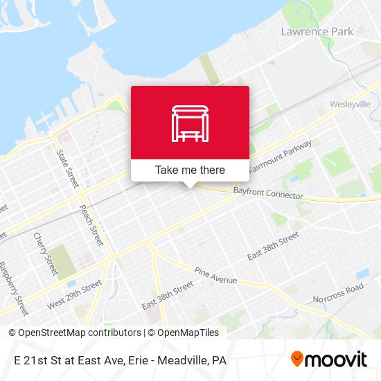 E 21st St at East Ave map