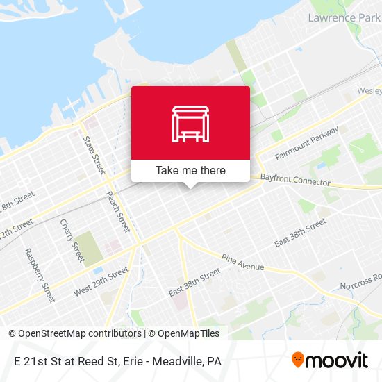 E 21st St at Reed St map