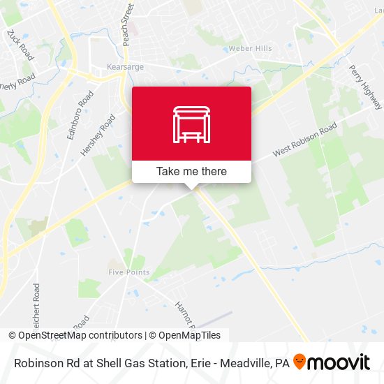 Robinson Rd at Shell Gas Station map