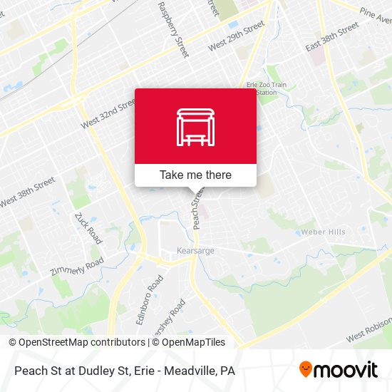 Peach St at Dudley St map