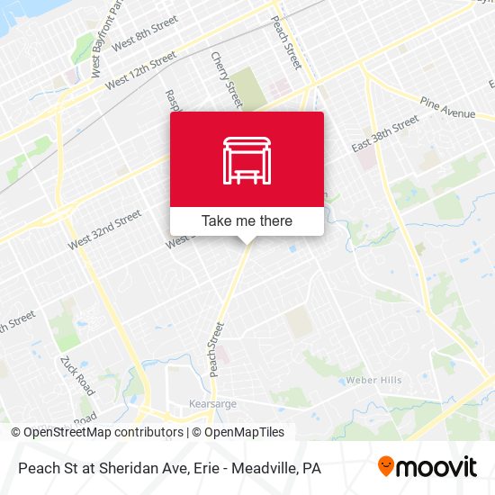 Mapa de Peach St at Sheridan Ave
