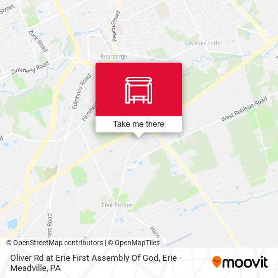 Oliver Rd at Erie First Assembly Of God map