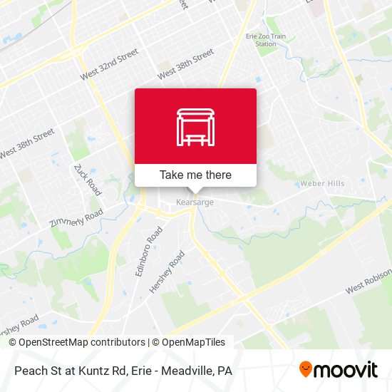 Mapa de Peach St at Kuntz Rd