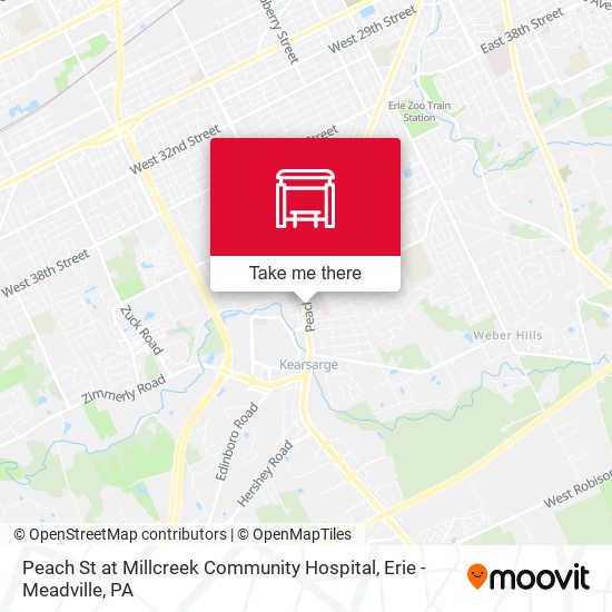 Mapa de Peach St at Millcreek Community Hospital