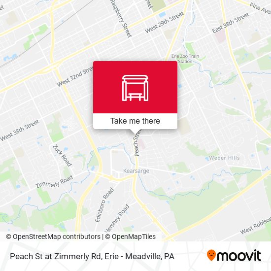Mapa de Peach St at Zimmerly Rd