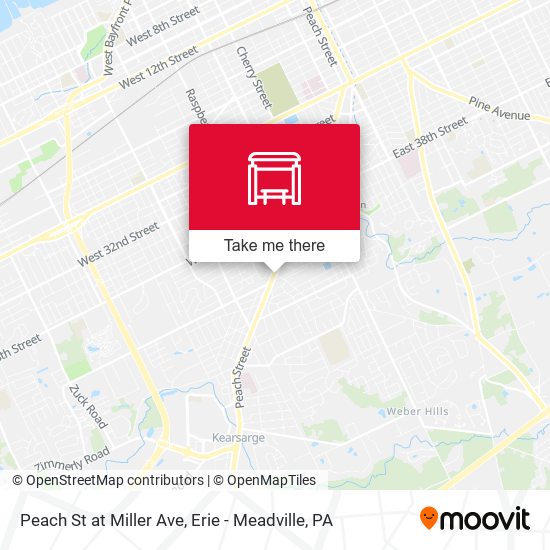 Peach St at Miller Ave map