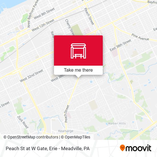 Peach St at W Gate map
