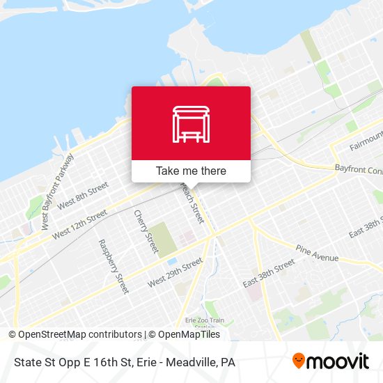 State St Opp E 16th St map