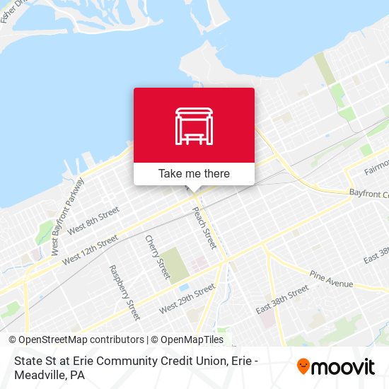 State St at Erie Community Credit Union map