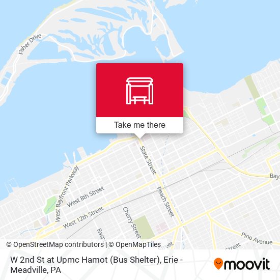 W 2nd St at Upmc Hamot (Bus Shelter) map