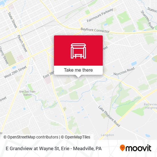E Grandview at Wayne St map