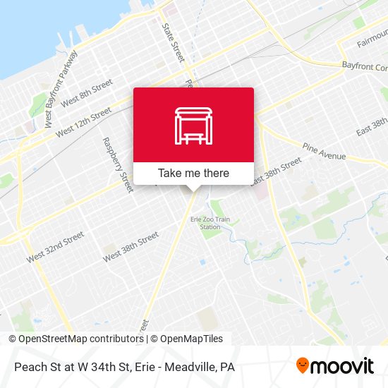 Mapa de Peach St at W 34th St