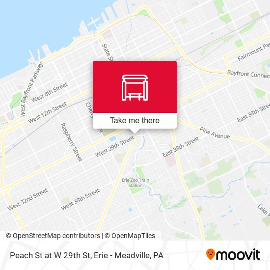 Mapa de Peach St at W 29th St