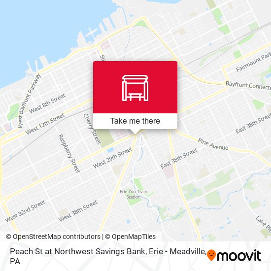 Peach St at Northwest Savings Bank map
