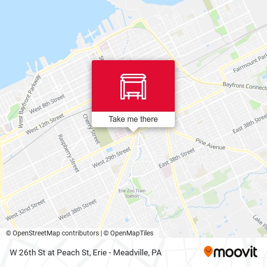 Mapa de W 26th St at Peach St