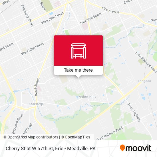 Cherry St at W 57th St map