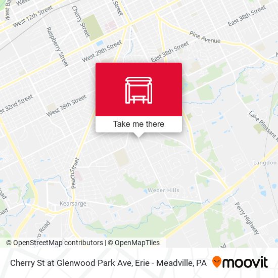 Cherry St at Glenwood Park Ave map