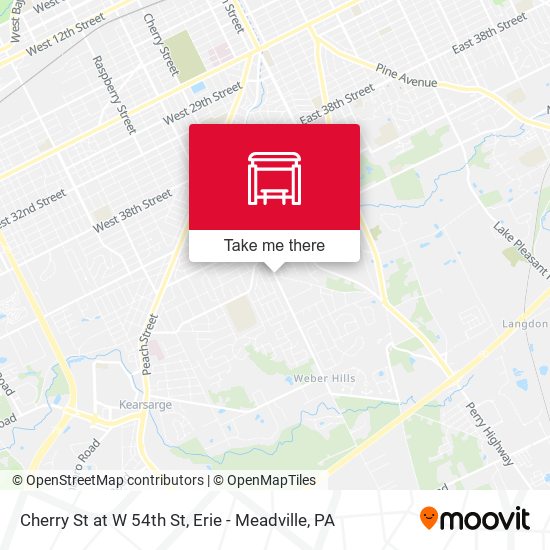 Mapa de Cherry St at W 54th St