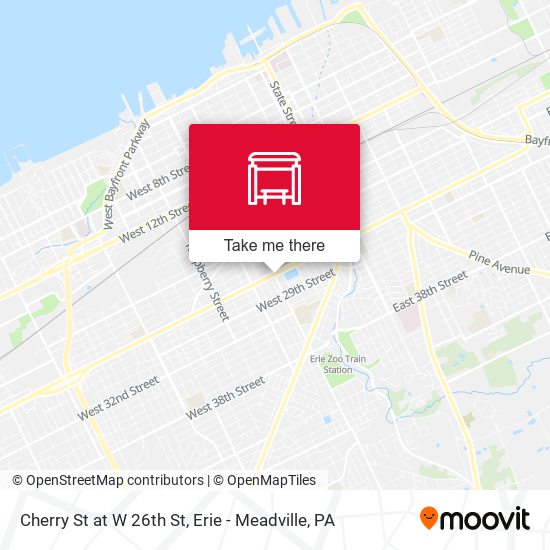 Cherry St at W 26th St map