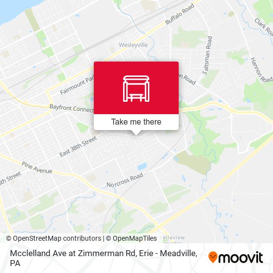 Mcclelland Ave at Zimmerman Rd map