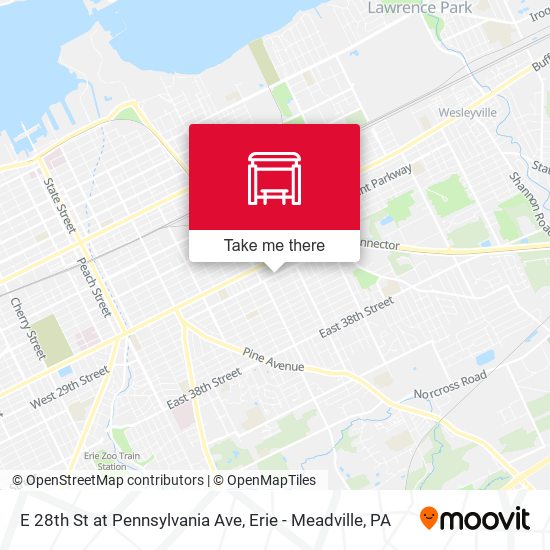 E 28th St at Pennsylvania Ave map
