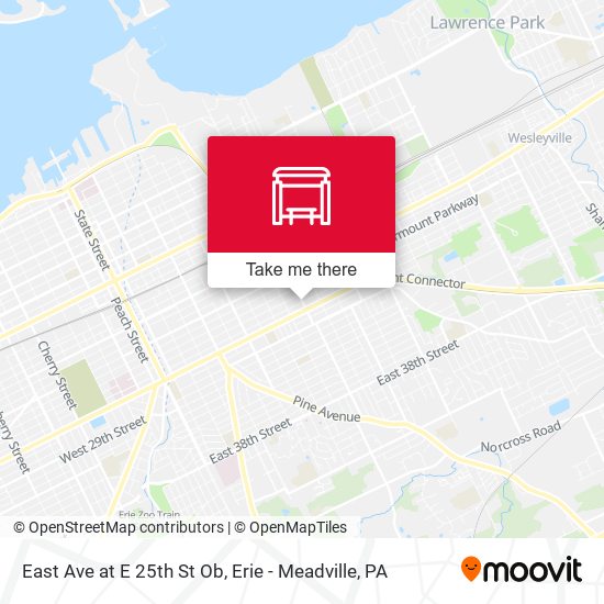 Mapa de East Ave at E 25th St Ob