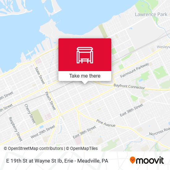 Mapa de E 19th St at Wayne St Ib
