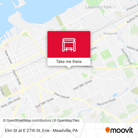 Elm St at E 27th St map