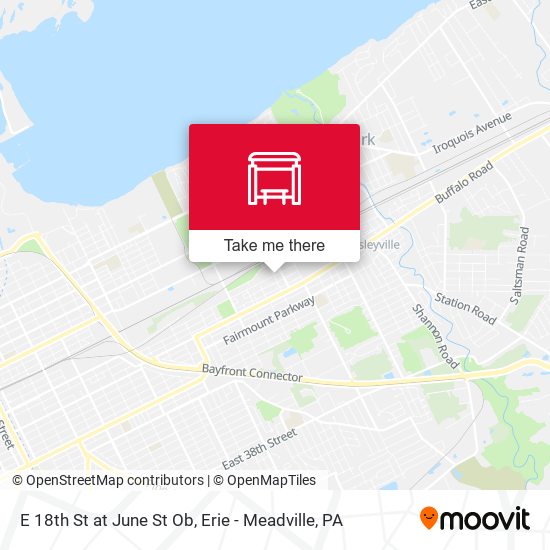 Mapa de E 18th St at June St Ob