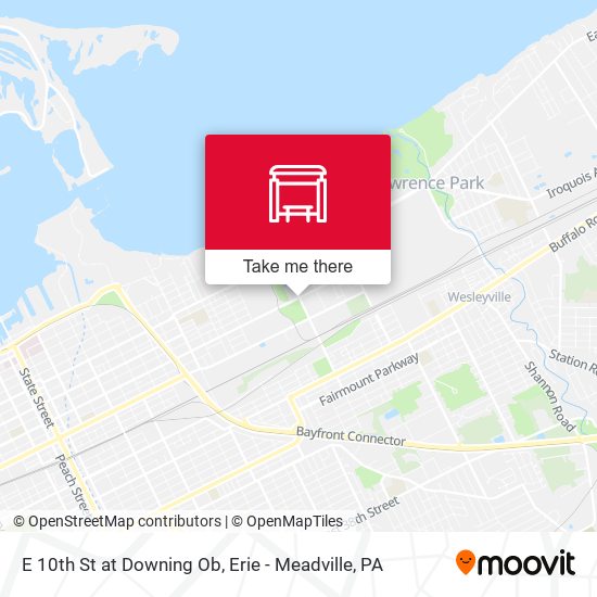 Mapa de E 10th St at Downing Ob