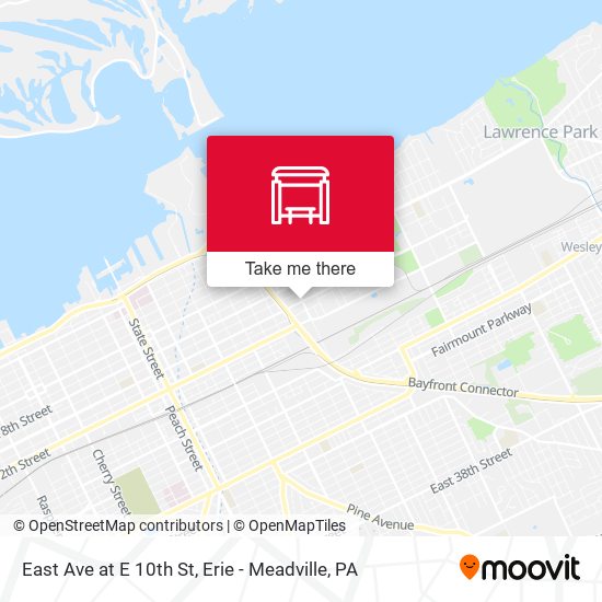 Mapa de East Ave at E 10th St