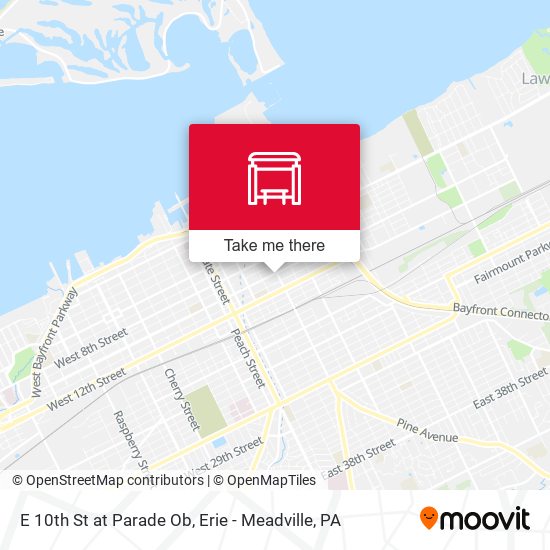 Mapa de E 10th St at Parade Ob