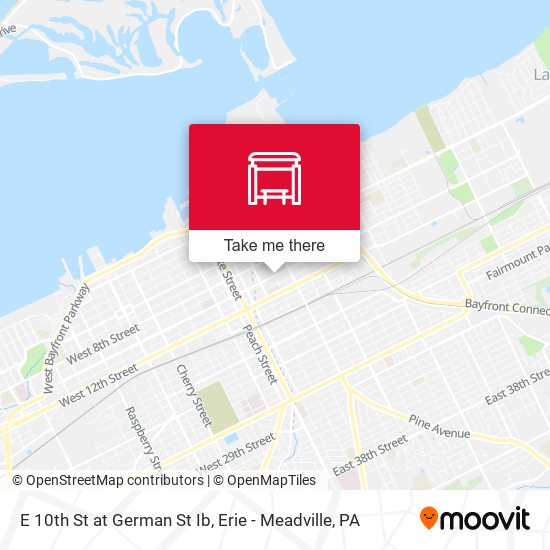 Mapa de E 10th St at German St Ib